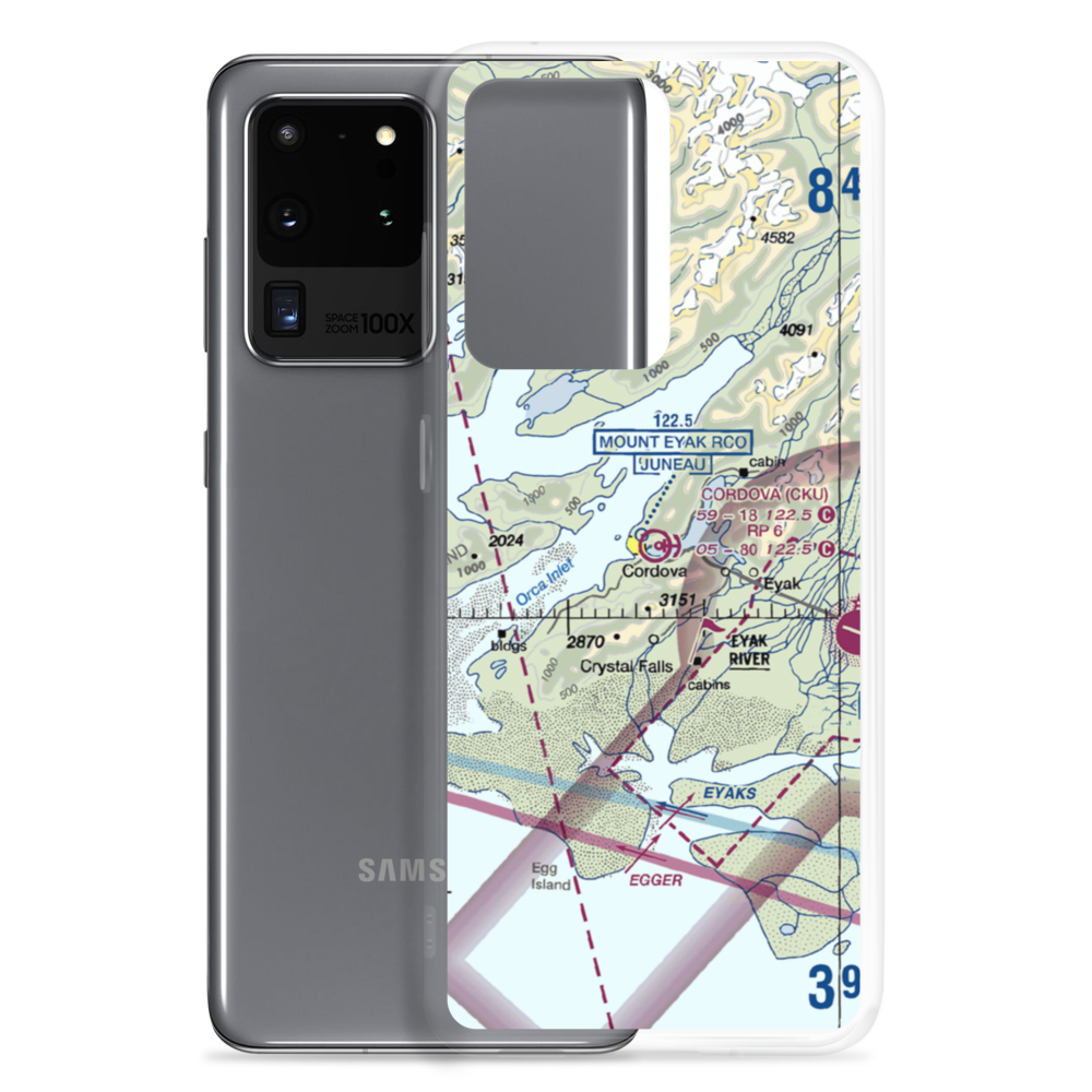 Cordova Municipal Airport (CKU) VFR Sectional Samsung Case Samsung Galaxy S20 Ultra model shown