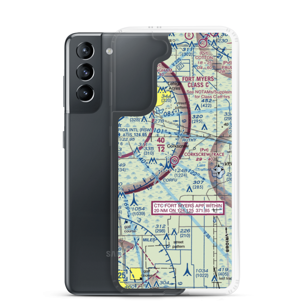 Corkscrew Trace Airpark (1FD4) VFR Sectional Samsung Case Samsung Galaxy S21 model shown