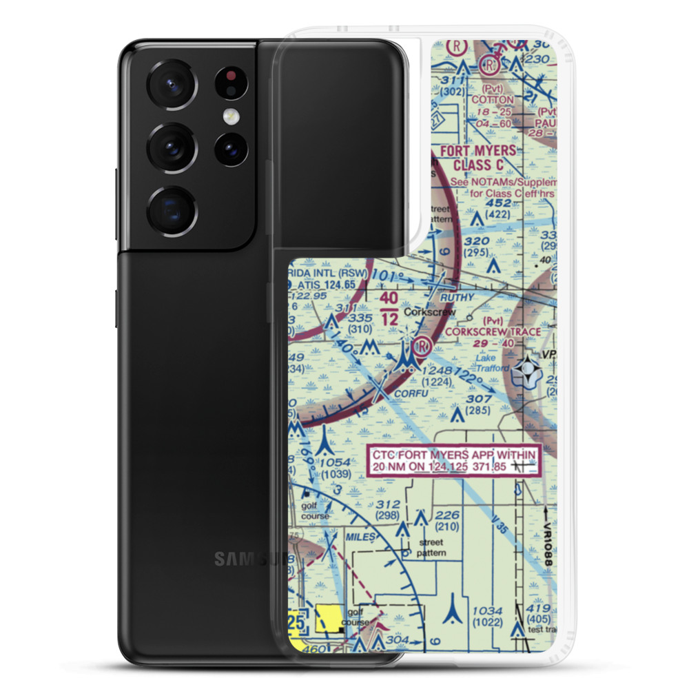 Corkscrew Trace Airpark (1FD4) VFR Sectional Samsung Case Samsung Galaxy S21 Ultra model shown