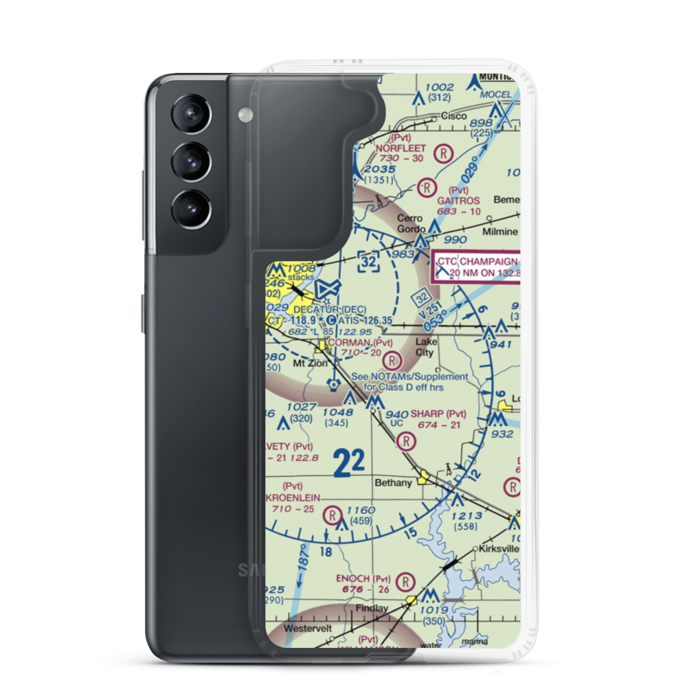 Corman Acres Airport (5IS4) VFR Sectional Samsung Case Samsung Galaxy S21 model shown