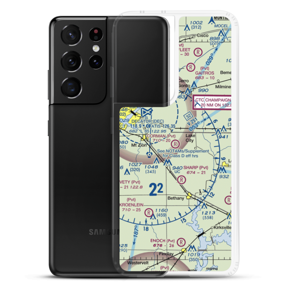 Corman Acres Airport (5IS4) VFR Sectional Samsung Case Samsung Galaxy S21 Ultra model shown