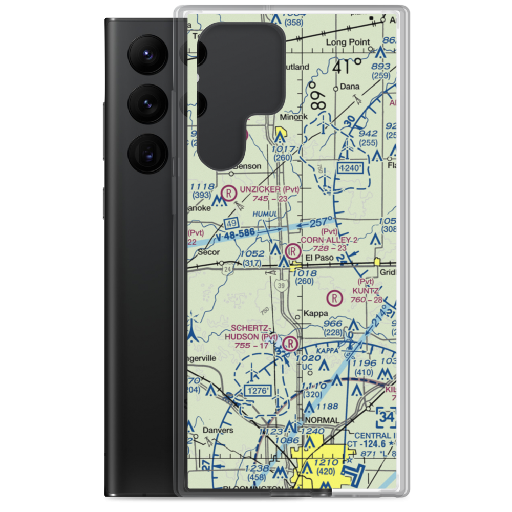 Corn Alley 2 Airport (74IL) VFR Sectional Samsung Case Samsung Galaxy S22 Ultra model shown