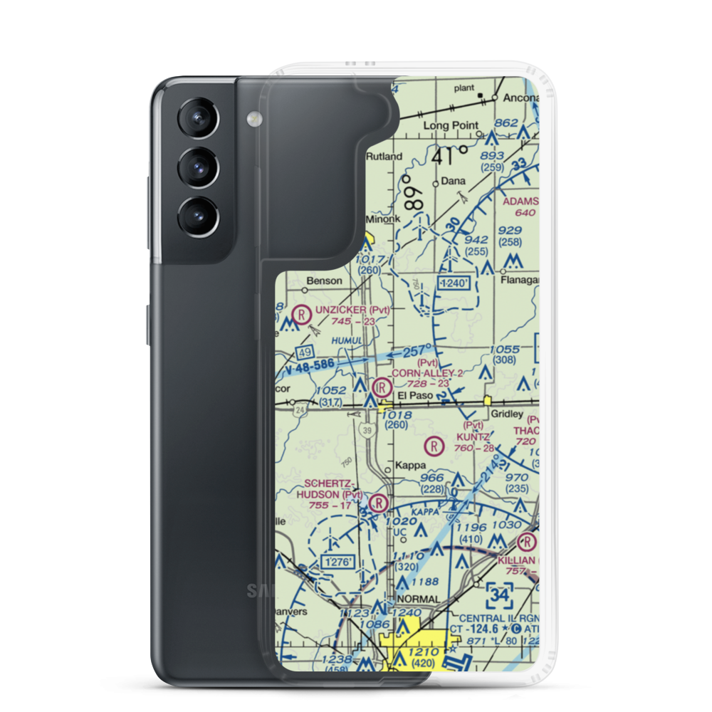 Corn Alley Airport (63IS) VFR Sectional Samsung Case Samsung Galaxy S21 model shown