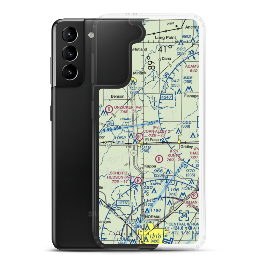 Corn Alley Airport (63IS) VFR Sectional Samsung Case Samsung Galaxy S21 Plus model shown