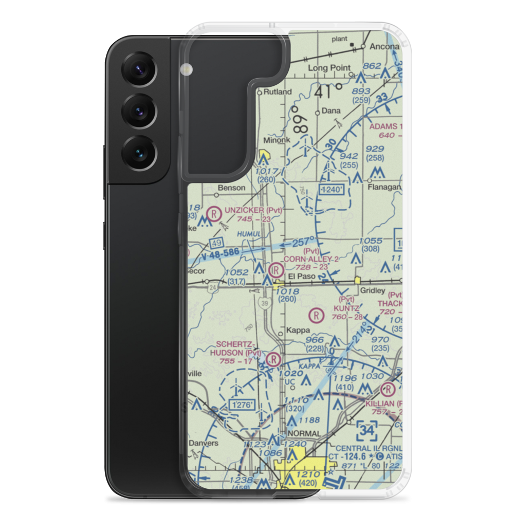 Corn Alley Airport (63IS) VFR Sectional Samsung Case Samsung Galaxy S22 Plus model shown