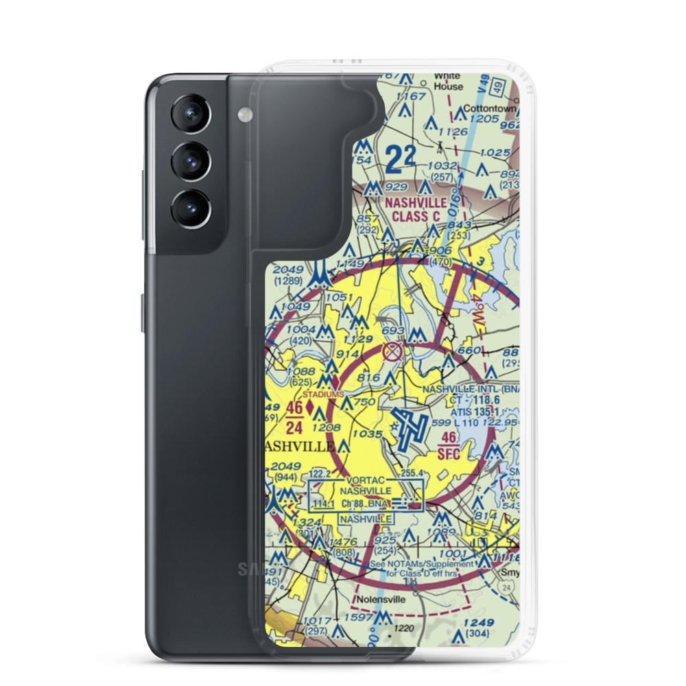 Cornelia Fort Airpark (M88) VFR Sectional Samsung Case Samsung Galaxy S21 model shown