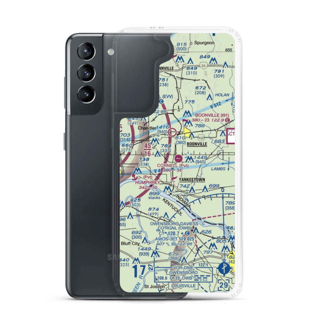 Cornell Airport (6II4) VFR Sectional Samsung Case Samsung Galaxy S21 model shown