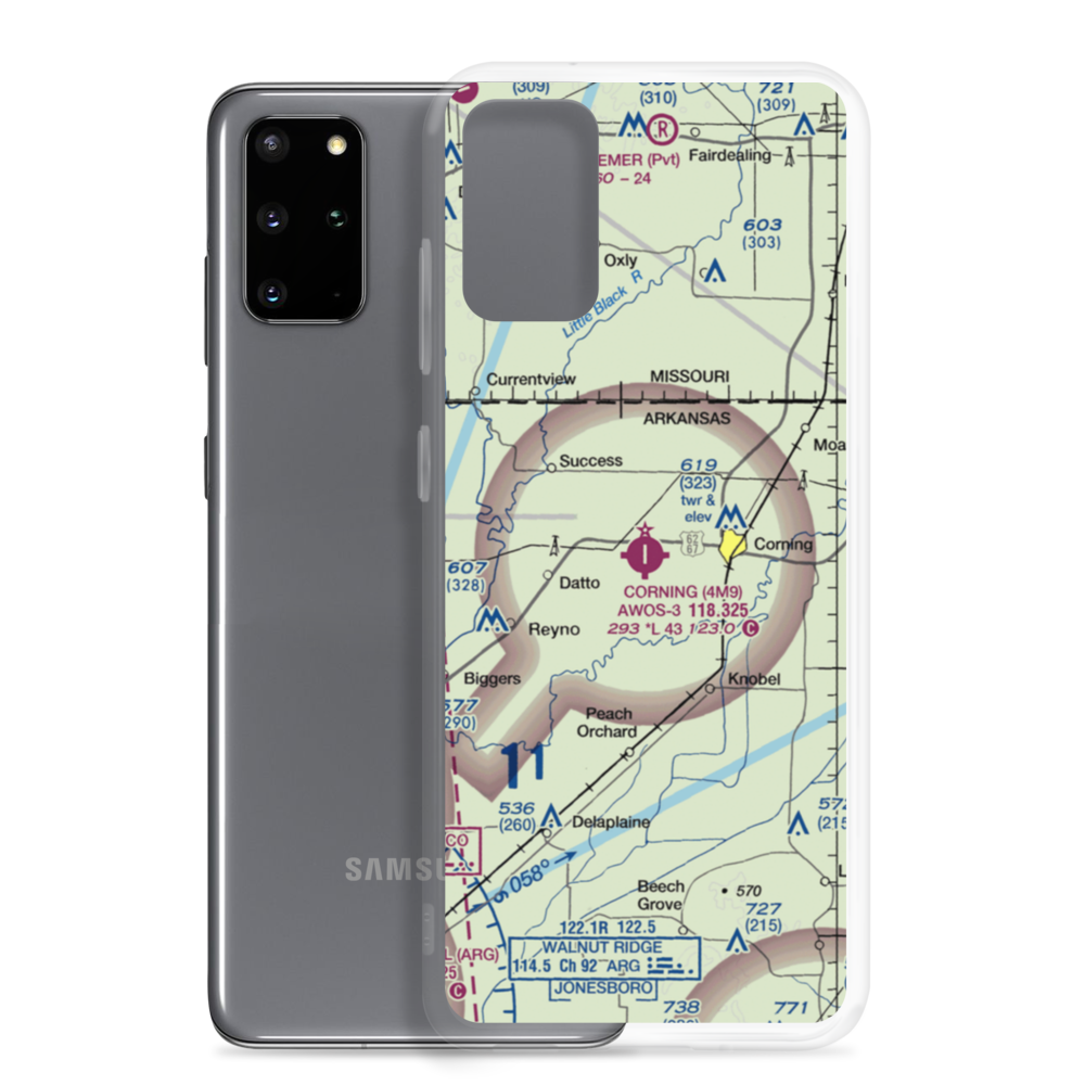 Corning Municipal Airport (4M9) VFR Sectional Samsung Case Samsung Galaxy S20 Plus model shown
