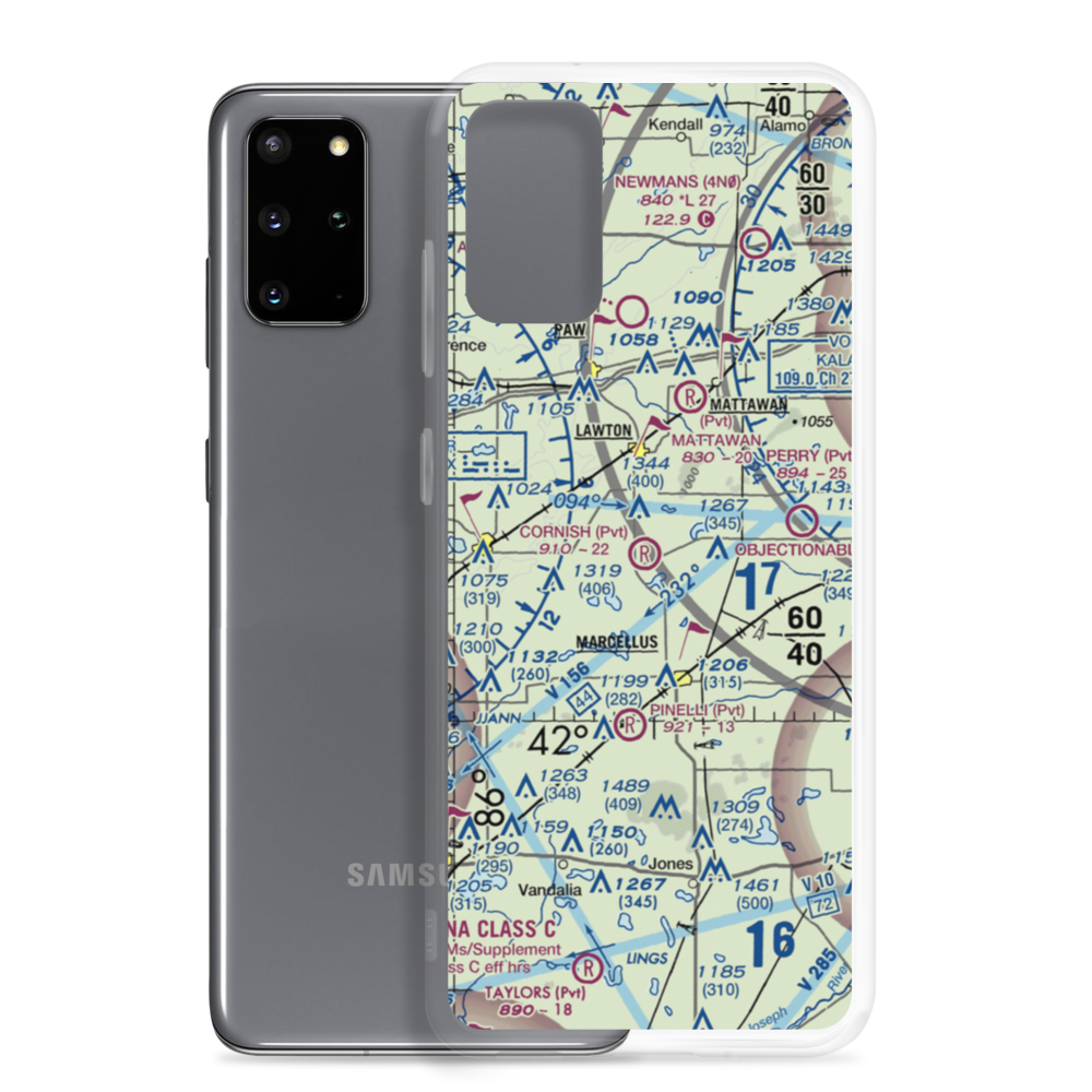 Cornish Field (MI31) VFR Sectional Samsung Case Samsung Galaxy S20 Plus model shown