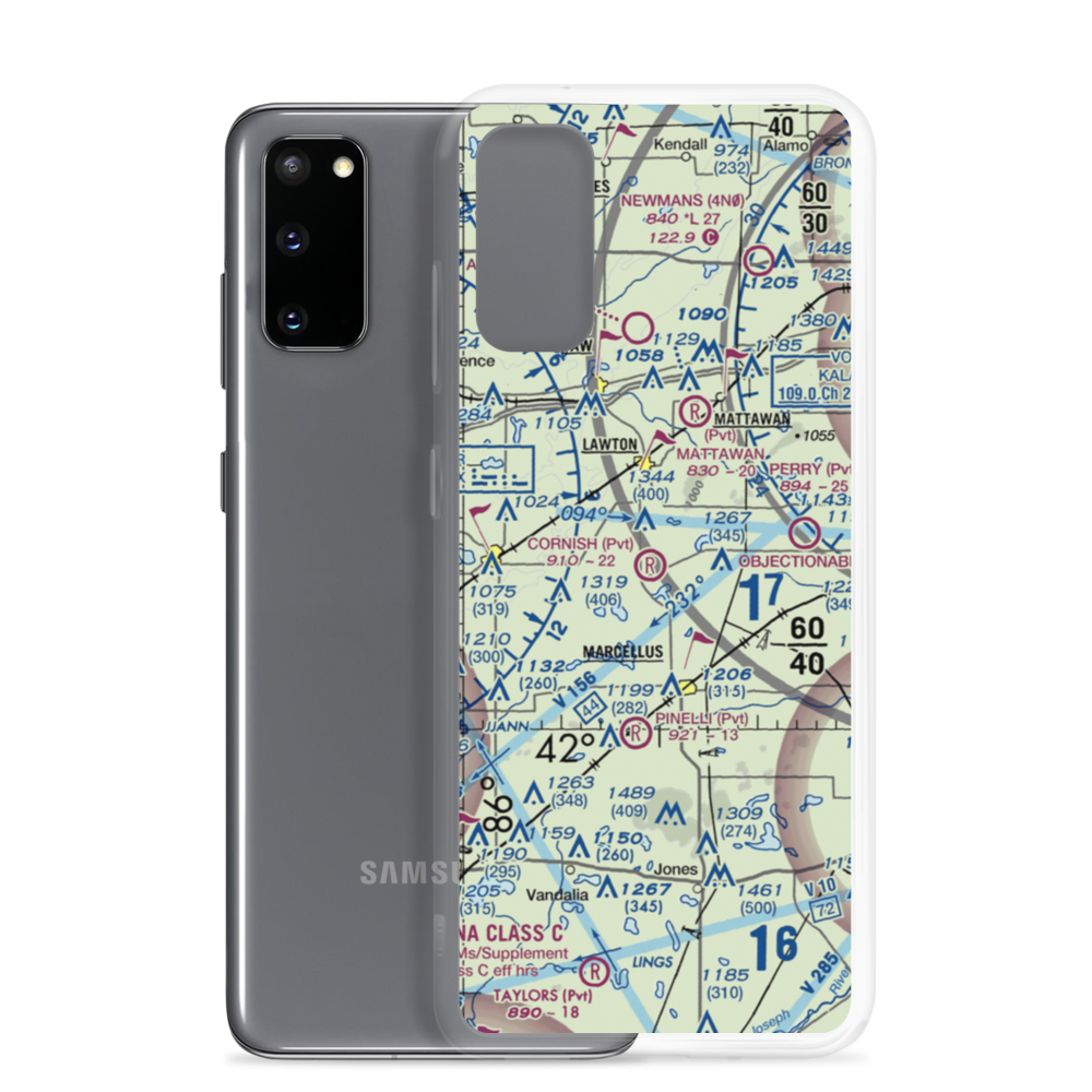 Cornish Field (MI31) VFR Sectional Samsung Case Samsung Galaxy S20 model shown
