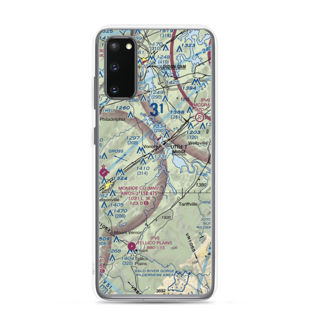 Corntassel Airport (07TN) VFR Sectional Samsung Case Samsung Galaxy S20 model shown