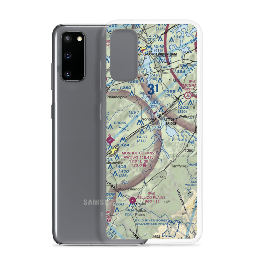 Corntassel Airport (07TN) VFR Sectional Samsung Case Samsung Galaxy S20 model shown