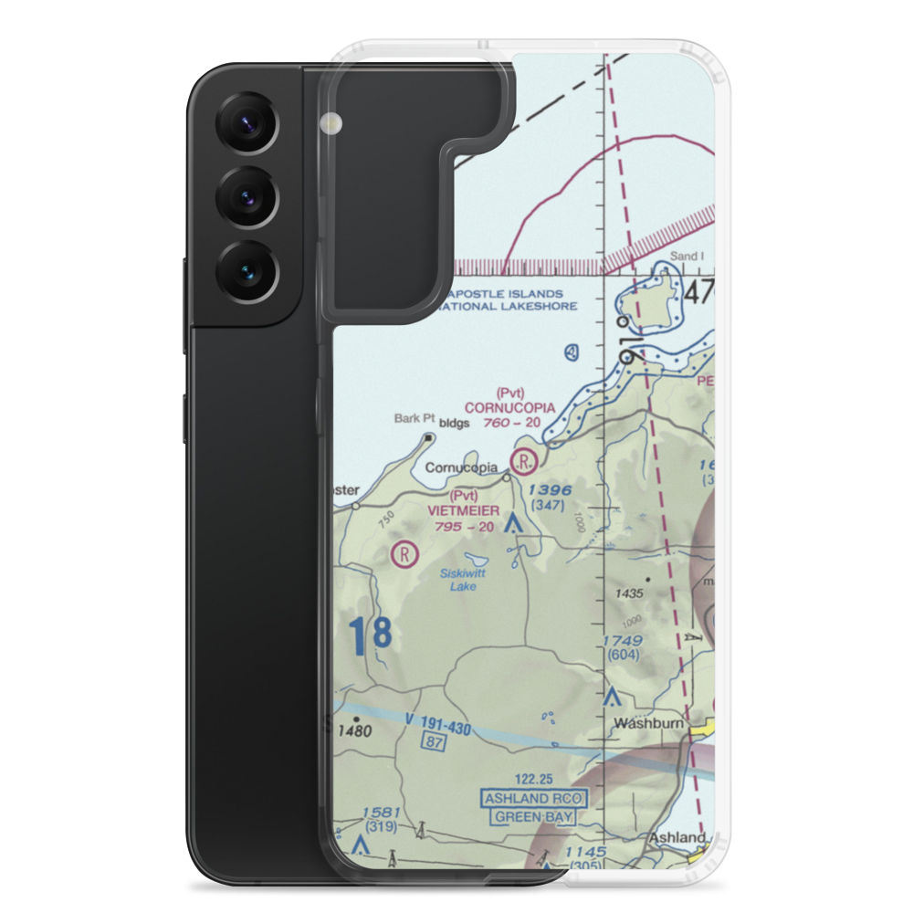 Cornucopia Field (WI23) VFR Sectional Samsung Case Samsung Galaxy S22 Plus model shown
