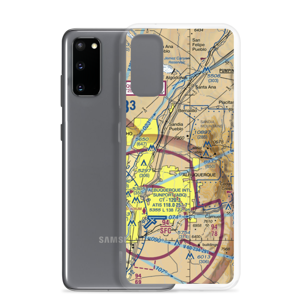 Coronado Airport (4AC) VFR Sectional Samsung Case Samsung Galaxy S20 model shown