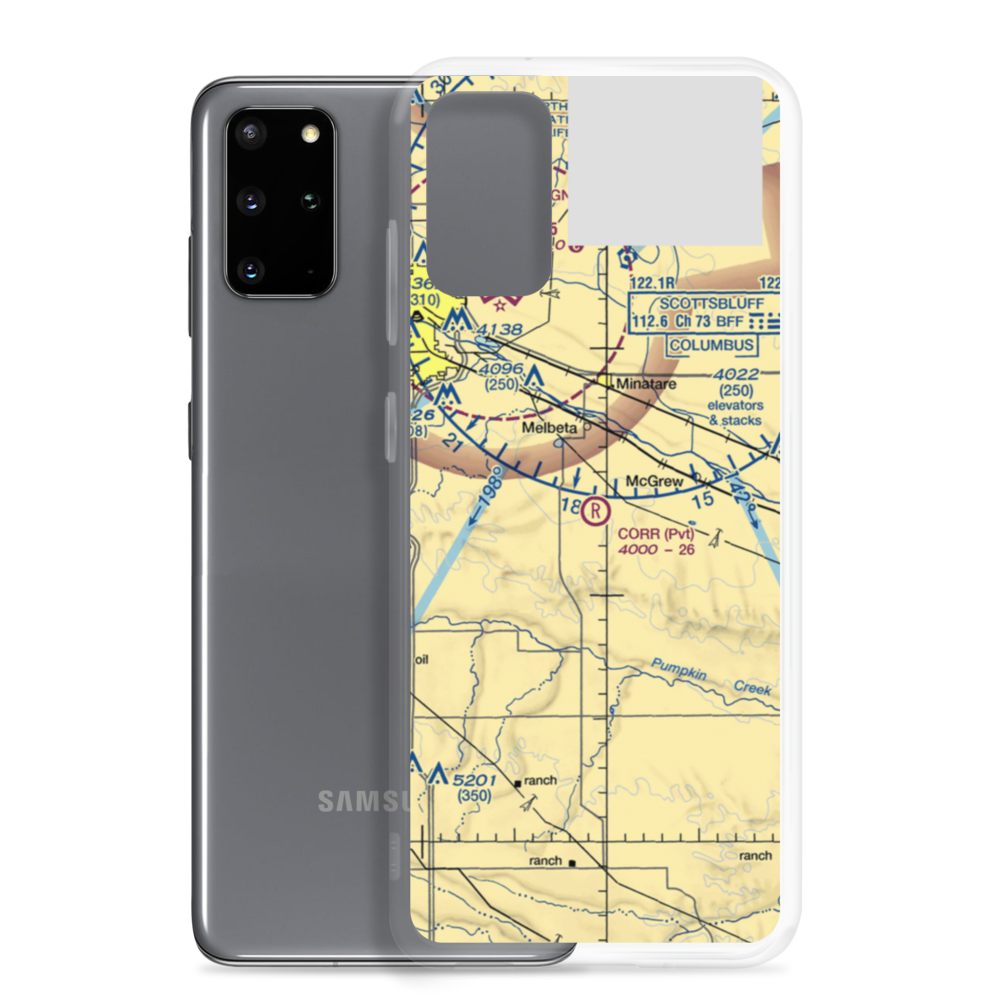 Corr Airport (25NE) VFR Sectional Samsung Case Samsung Galaxy S20 Plus model shown