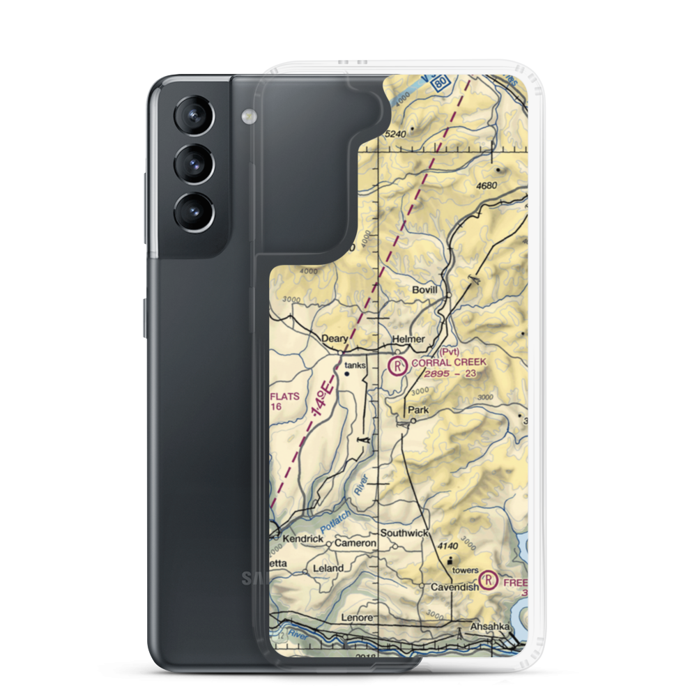 Corral Creek Airport (0ID9) VFR Sectional Samsung Case Samsung Galaxy S21 model shown
