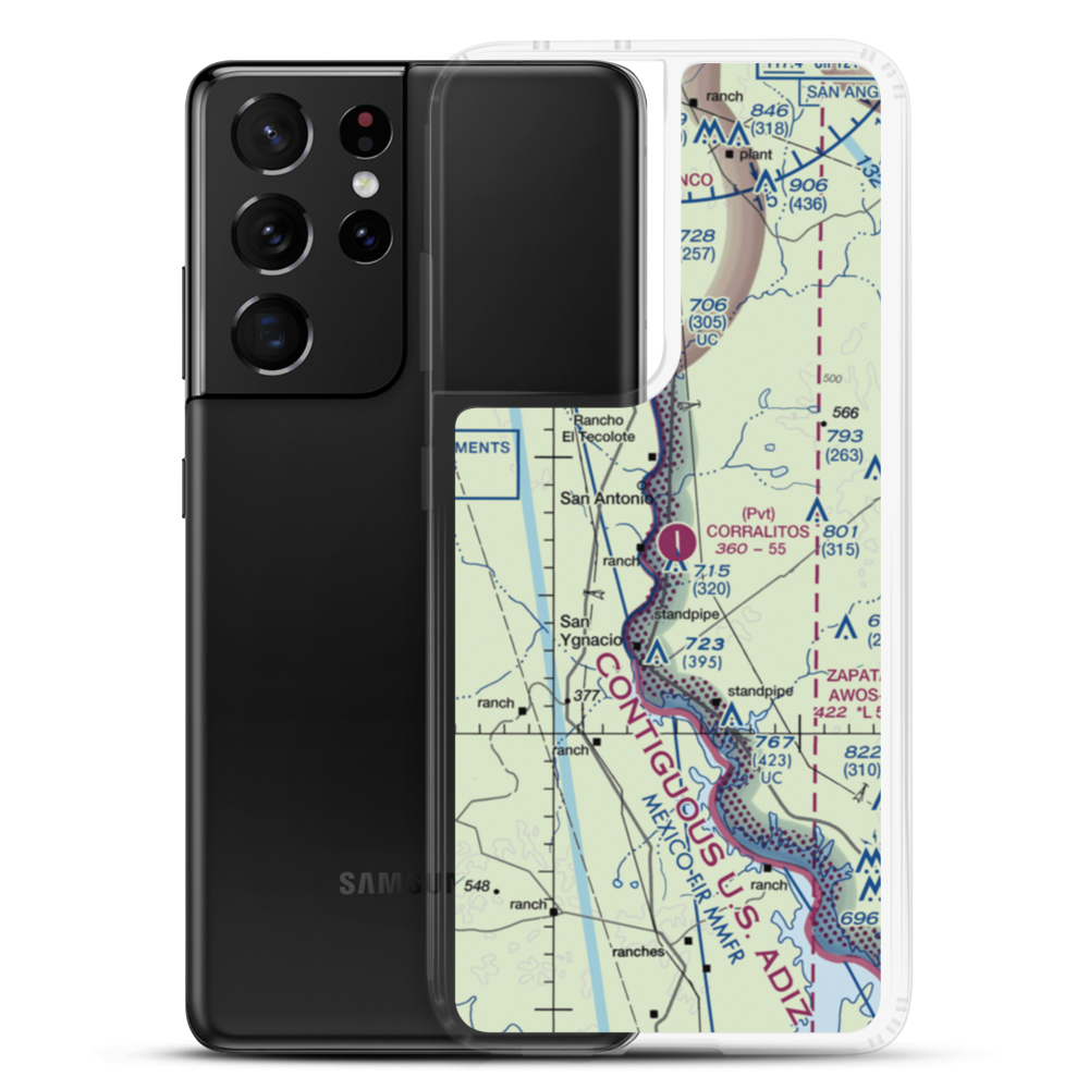 Corralitos Airport (XS94) VFR Sectional Samsung Case Samsung Galaxy S21 Ultra model shown
