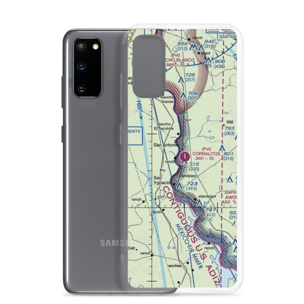 Corralitos Airport (XS94) VFR Sectional Samsung Case Samsung Galaxy S20 model shown