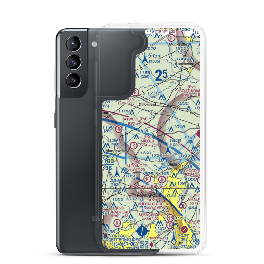 Corriher Field (88NC) VFR Sectional Samsung Case Samsung Galaxy S21 model shown