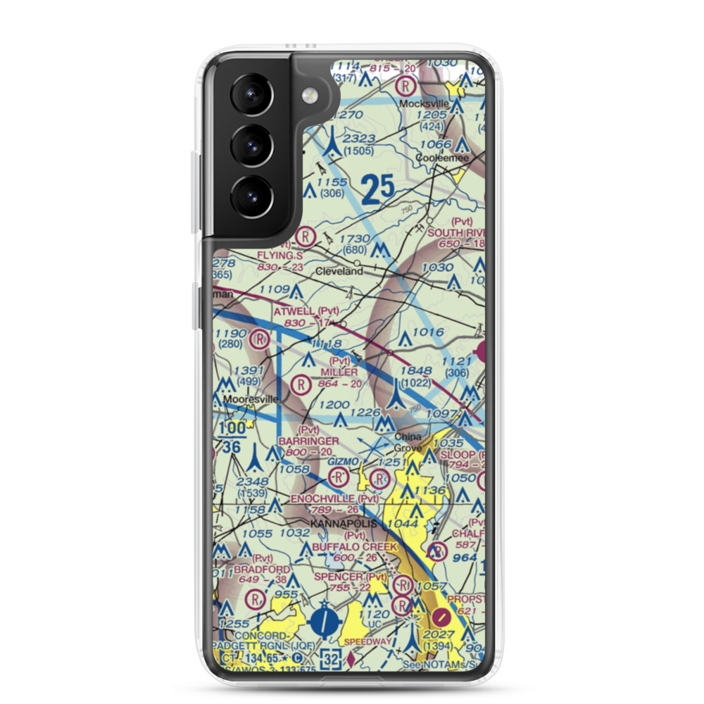 Corriher Field (88NC) VFR Sectional Samsung Case Samsung Galaxy S21 Plus model shown
