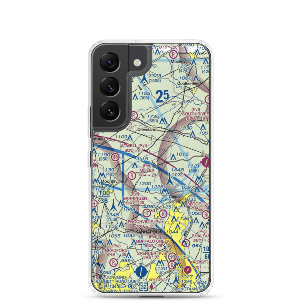 Corriher Field (88NC) VFR Sectional Samsung Case Samsung Galaxy S22 model shown