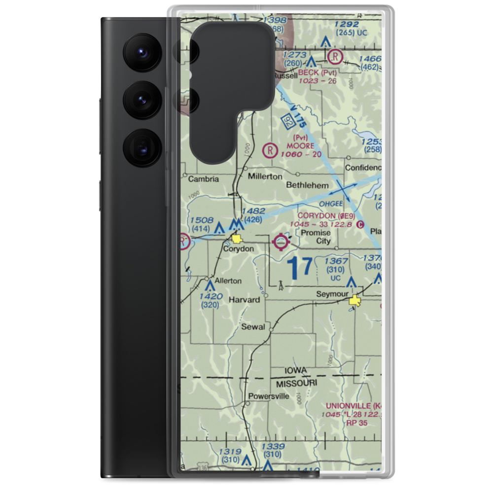Corydon Airport (0E9) VFR Sectional Samsung Case Samsung Galaxy S22 Ultra model shown