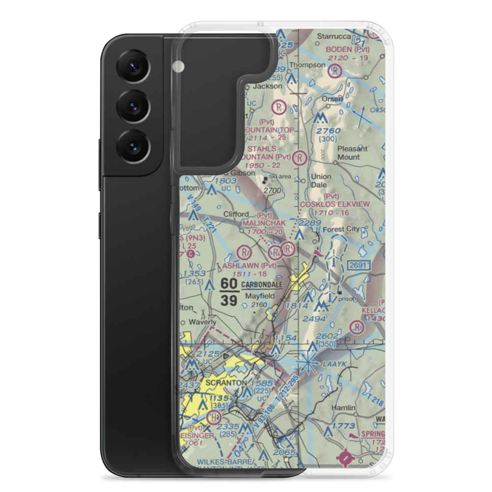 Cosklos Elkview Airport (PA53) VFR Sectional Samsung Case Samsung Galaxy S22 Plus model shown