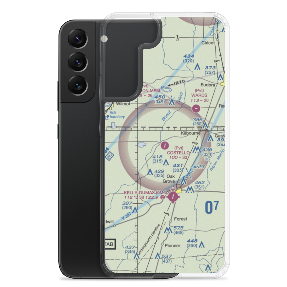 Costello Airport (2LA7) VFR Sectional Samsung Case Samsung Galaxy S22 Plus model shown