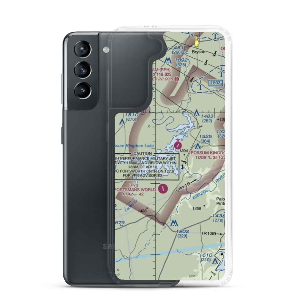 Costello Island, Inc Airport (4TA3) VFR Sectional Samsung Case Samsung Galaxy S21 model shown