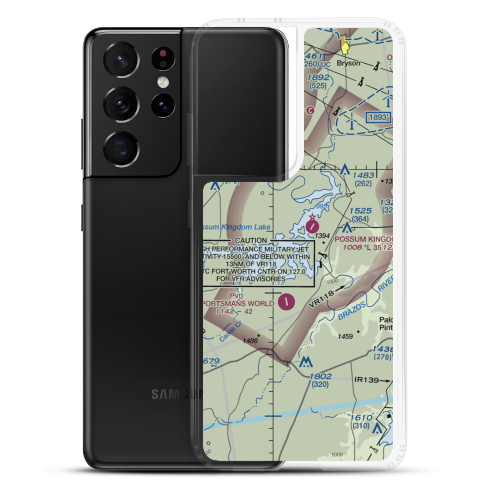 Costello Island, Inc Airport (4TA3) VFR Sectional Samsung Case Samsung Galaxy S21 Ultra model shown