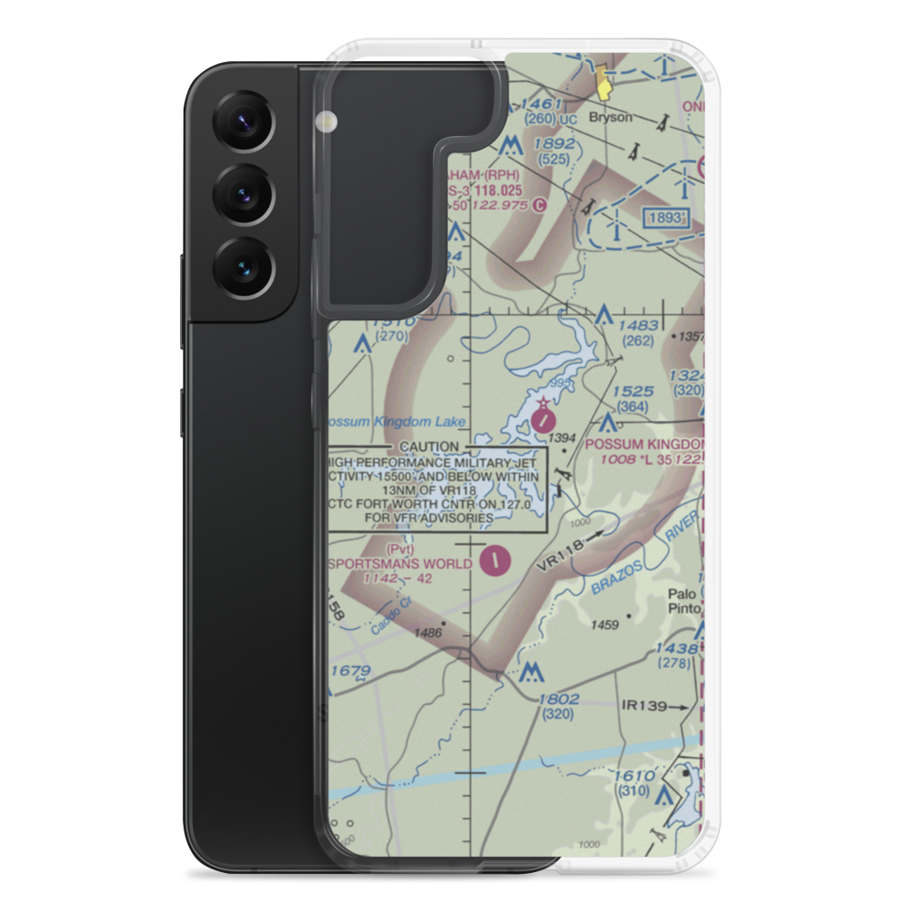 Costello Island, Inc Airport (4TA3) VFR Sectional Samsung Case Samsung Galaxy S22 Plus model shown