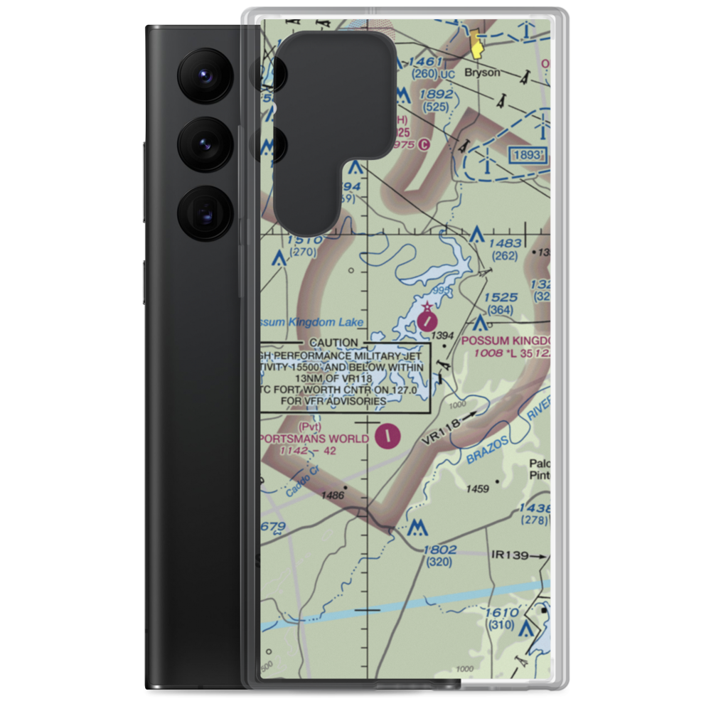 Costello Island, Inc Airport (4TA3) VFR Sectional Samsung Case Samsung Galaxy S22 Ultra model shown