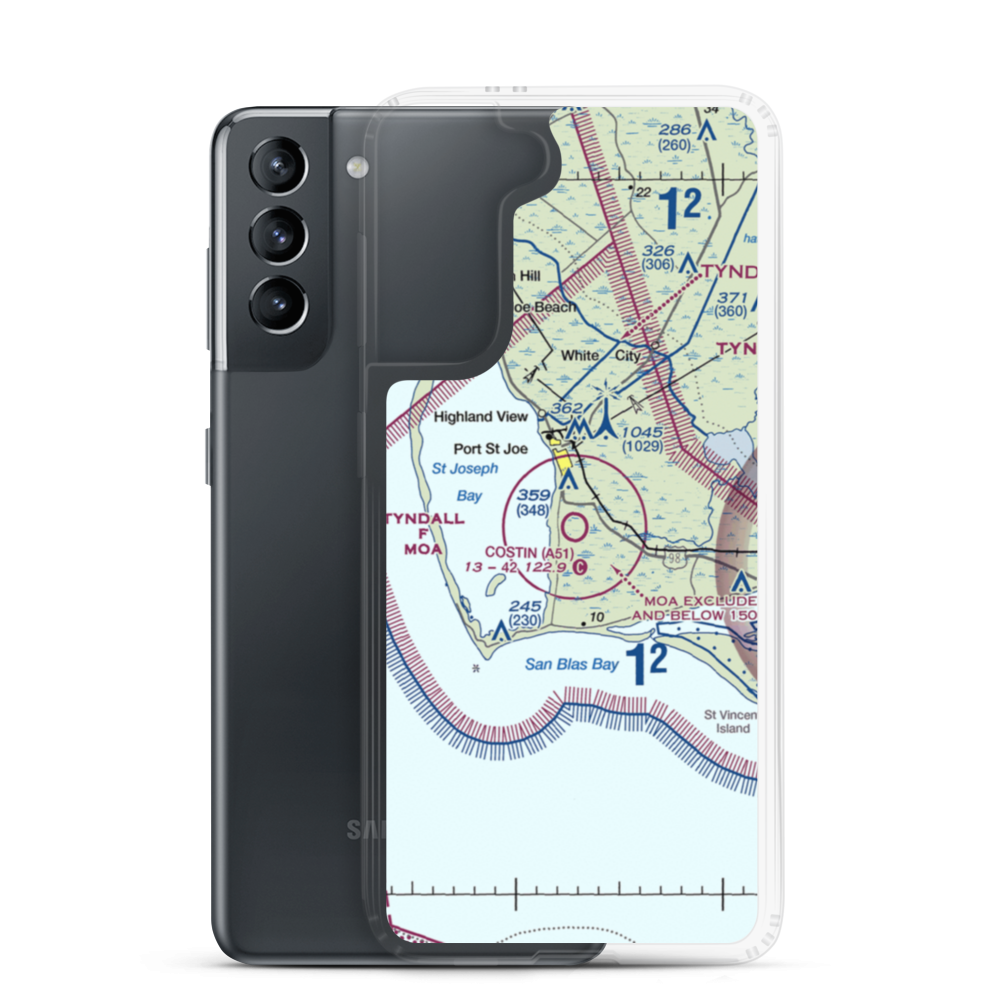 Costin Airport (A51) VFR Sectional Samsung Case Samsung Galaxy S21 model shown