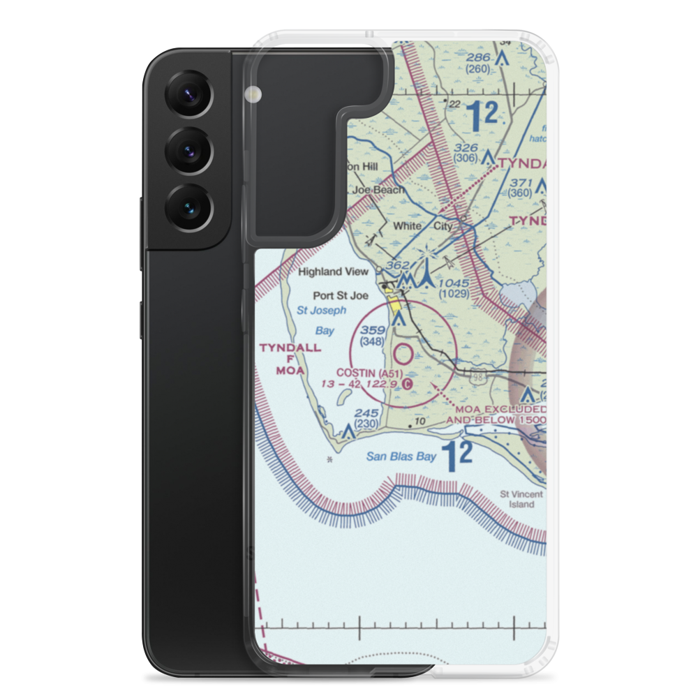 Costin Airport (A51) VFR Sectional Samsung Case Samsung Galaxy S22 Plus model shown