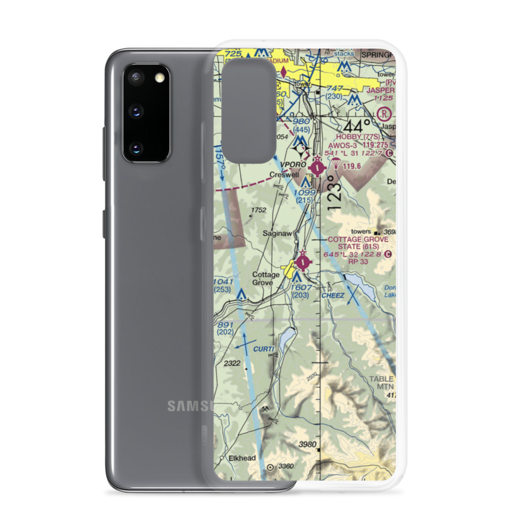 Cottage Grove State Airport (61S) VFR Sectional Samsung Case Samsung Galaxy S20 model shown
