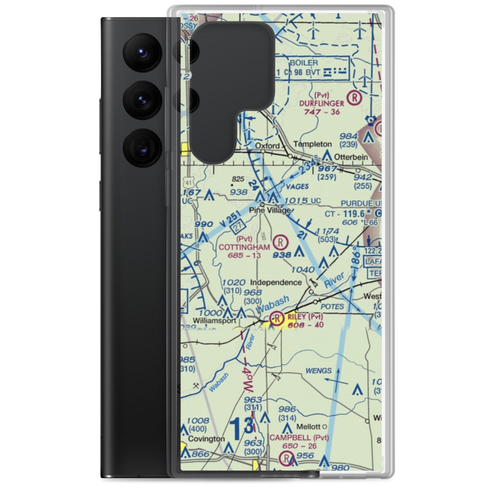 Cottingham Airport (1IN6) VFR Sectional Samsung Case Samsung Galaxy S22 Ultra model shown