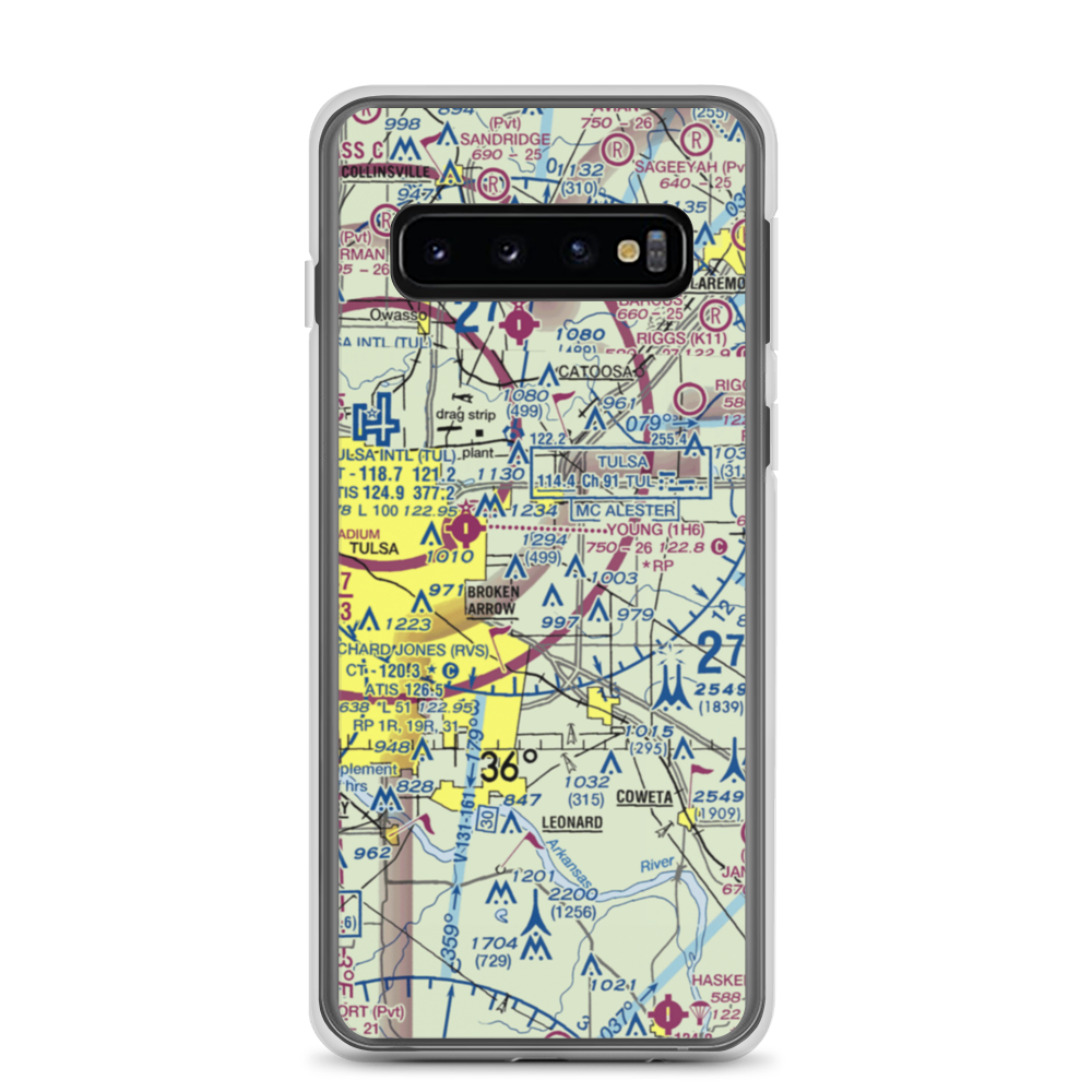 Cotton Field (84OL) VFR Sectional Samsung Case Samsung Galaxy S10 model shown