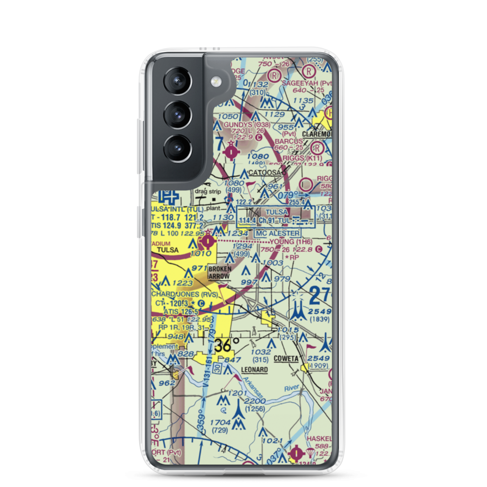 Cotton Field (84OL) VFR Sectional Samsung Case Samsung Galaxy S21 model shown