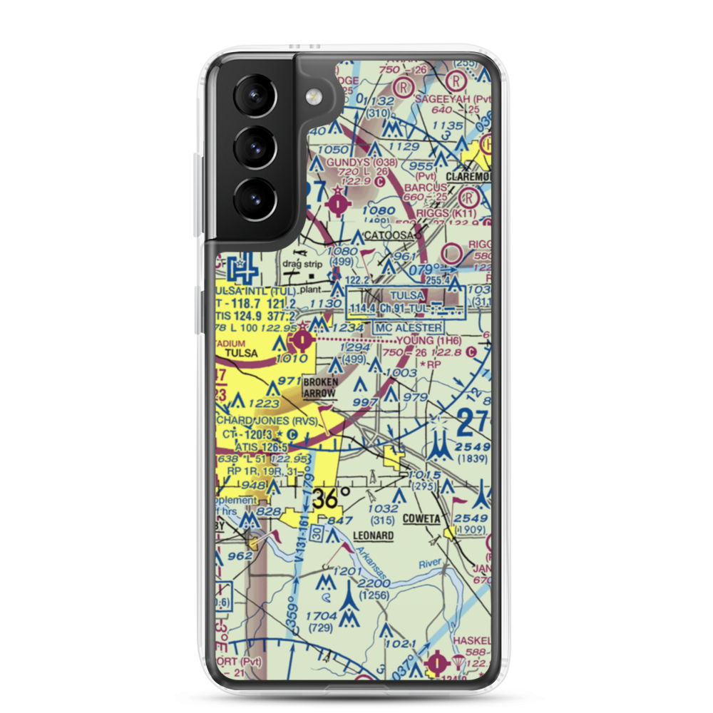 Cotton Field (84OL) VFR Sectional Samsung Case Samsung Galaxy S21 Plus model shown