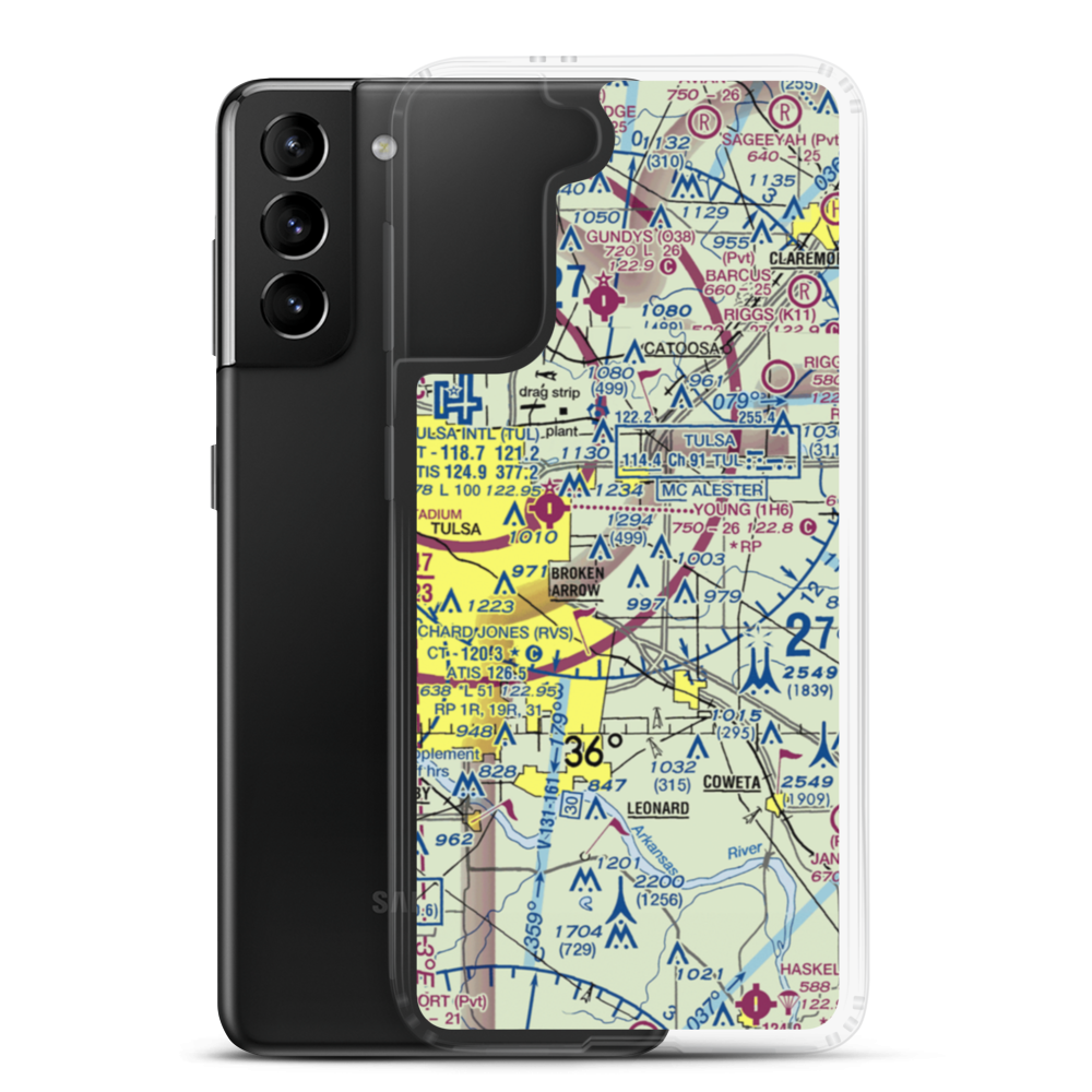 Cotton Field (84OL) VFR Sectional Samsung Case Samsung Galaxy S21 Plus model shown