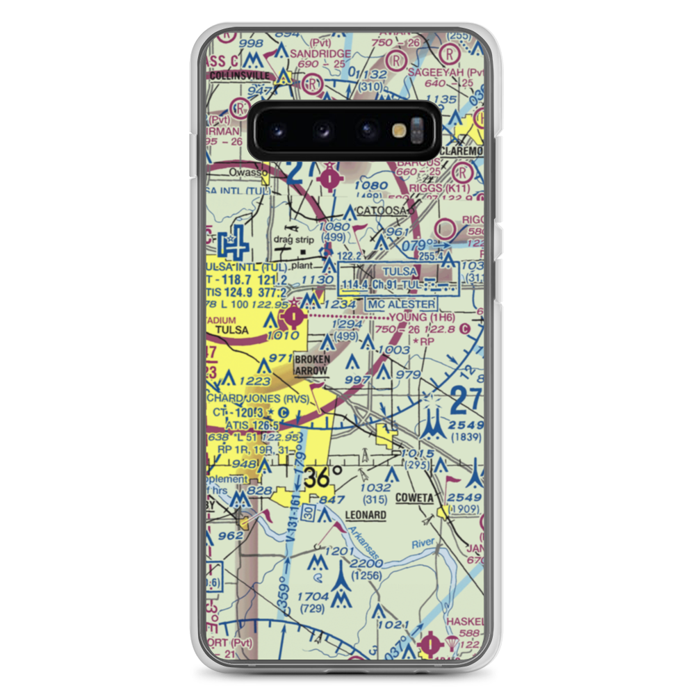Cotton Field (84OL) VFR Sectional Samsung Case Samsung Galaxy S10+ model shown
