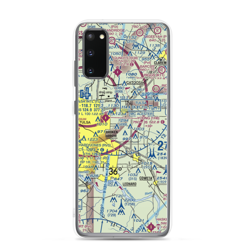 Cotton Field (84OL) VFR Sectional Samsung Case Samsung Galaxy S20 model shown