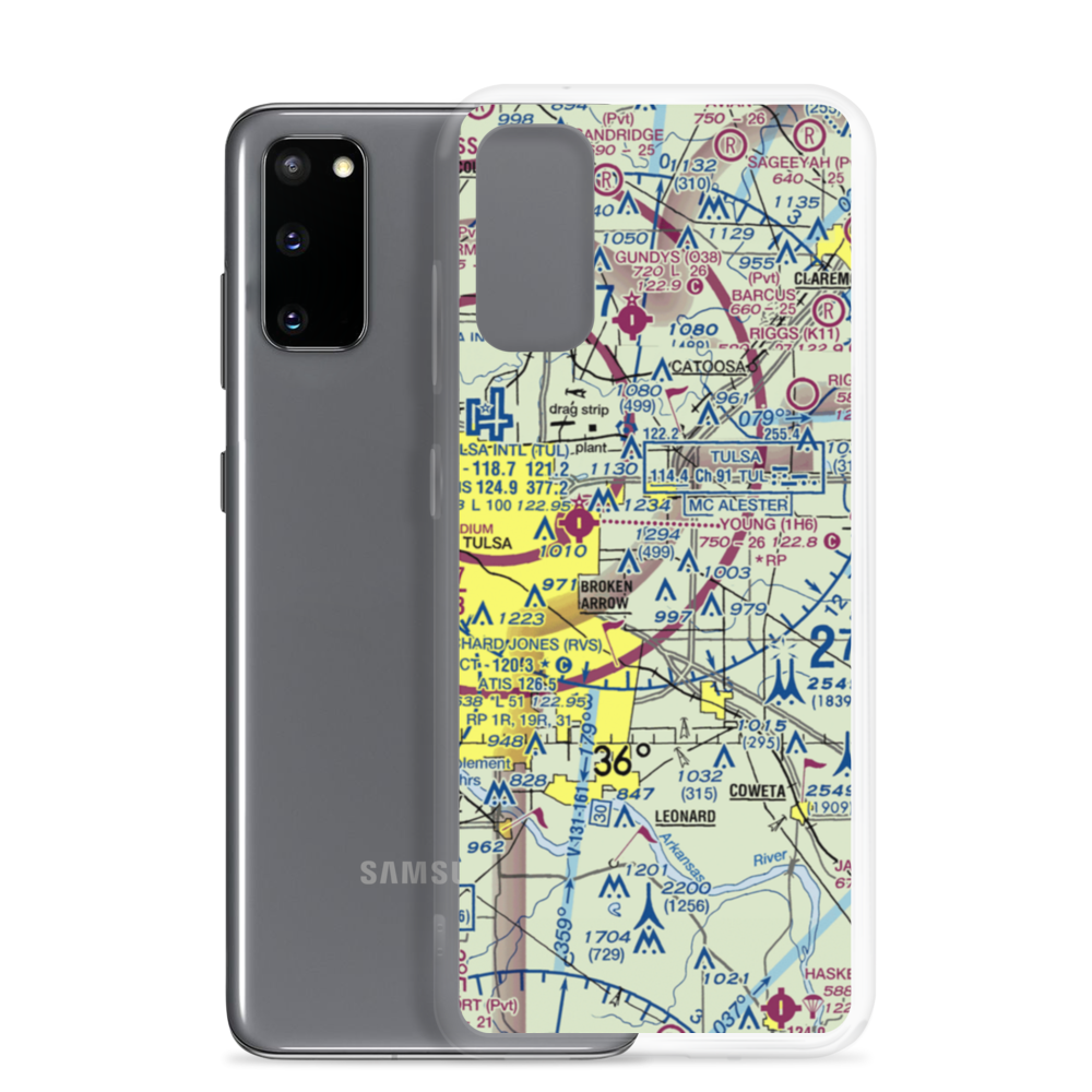 Cotton Field (84OL) VFR Sectional Samsung Case Samsung Galaxy S20 model shown