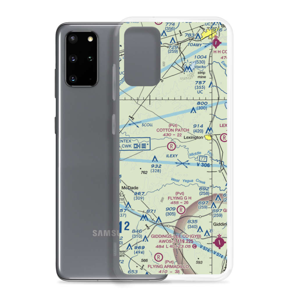 Cotton Patch Airport (TA75) VFR Sectional Samsung Case Samsung Galaxy S20 Plus model shown