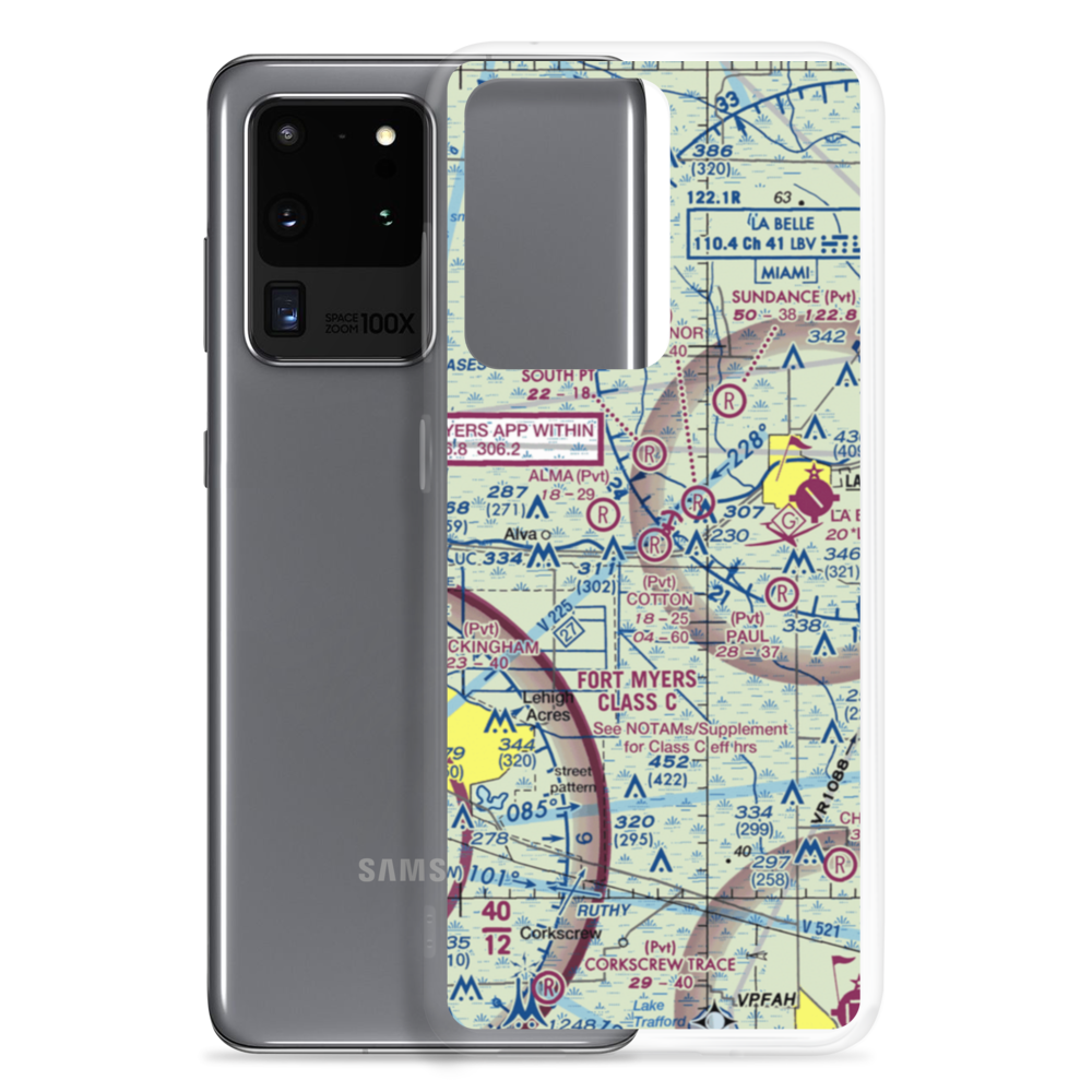 Cotton Strip (17FA) VFR Sectional Samsung Case Samsung Galaxy S20 Ultra model shown