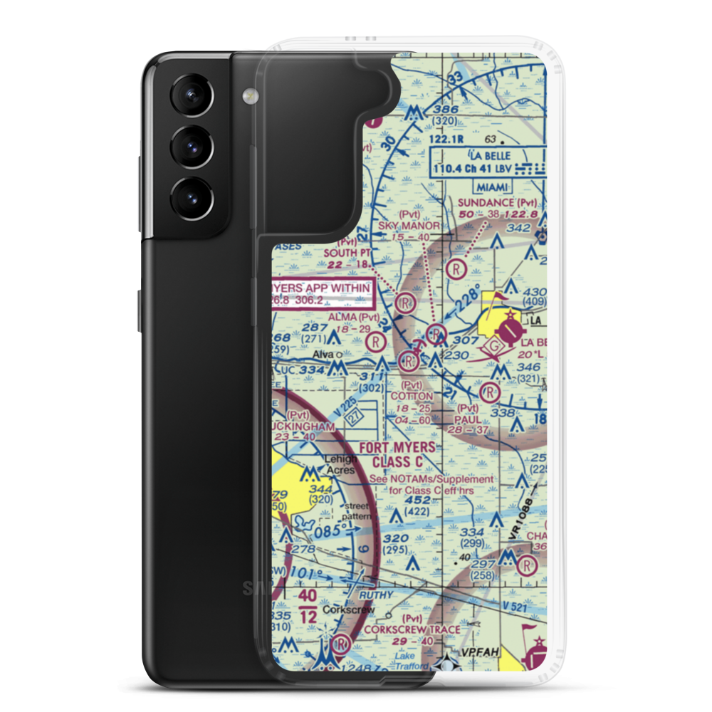 Cotton Strip (17FA) VFR Sectional Samsung Case Samsung Galaxy S21 Plus model shown