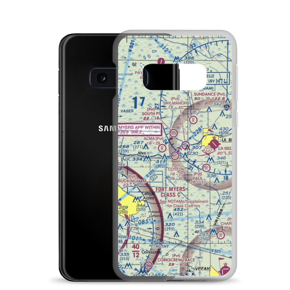 Cotton Strip (17FA) VFR Sectional Samsung Case Samsung Galaxy S10e model shown