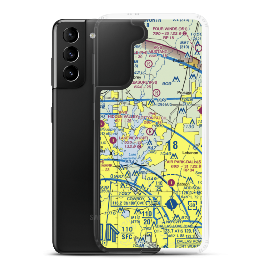 Cottonpatch Aerodrome (TA77) VFR Sectional Samsung Case Samsung Galaxy S21 Plus model shown