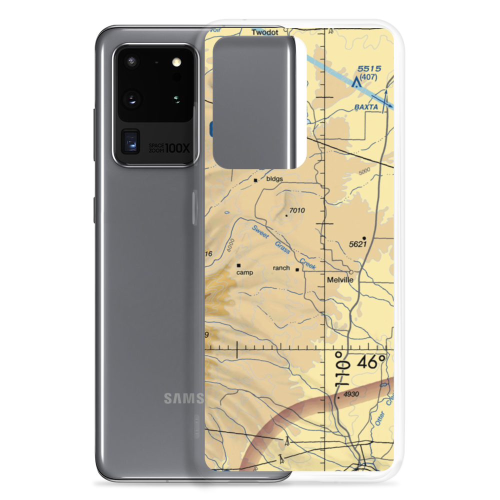 Cottontail Ranch Airport (MT36) VFR Sectional Samsung Case Samsung Galaxy S20 Ultra model shown