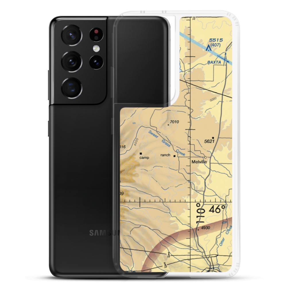Cottontail Ranch Airport (MT36) VFR Sectional Samsung Case Samsung Galaxy S21 Ultra model shown